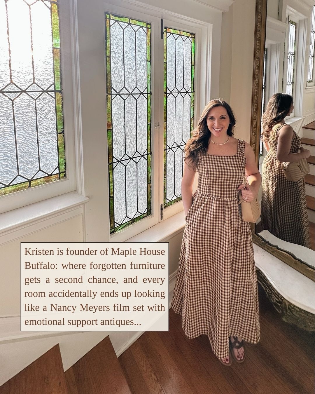 Discovered the ChatGPT “unhinged bio” trend and went down a rabbit hole…
🗝️If you’re an old soul who’s into historic homes, vintage and antique finds, interiors that are cheerful, elegant, cozy and nostalgic, have or love someone who has ADHD, are a long-suffering Buffalo sports fan, and/or a 40-something mom - you’ll find all of those things here. Hi, I’m Kristen! Welcome🙋🏻‍♀️

Thanks to my friend Amy @simplifybuffalo for this idea - head to her page, check out her unhinged bio - and give her a follow, too!