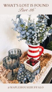 What’s Lost is Found Part 36, with a nod to Memorial Day 🇺🇸
THANK YOU to all of the men and women who have so bravely fought for our freedom. 

Sharing many of the thrifted finds I showed in my last reel (I’ve linked it for you). Follow along to see the rest of my finds styled for summer ♥️🤍💙